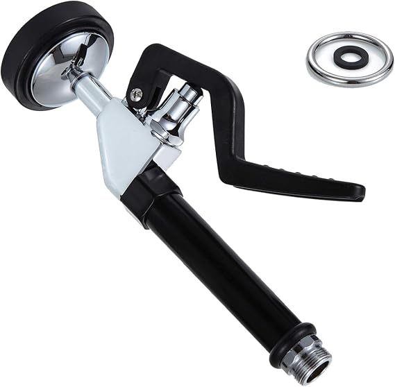 Pre Rinse Pull Down Sprayer Single Handle Kitchen Faucet with Pull Down Sprayer Pull-Out Sprayer Head Replacement Part Brass,Blackt4