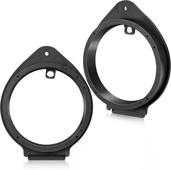 NuIth Aftermarket Front & Rear Door Speaker Adapter Spacer Ring for GM GMC 2006-2019, Chevy 2006-2021, Cadillac 2007-2014 Vehicles 6.5 Inch Speaker Bracket Installation 2 Pack