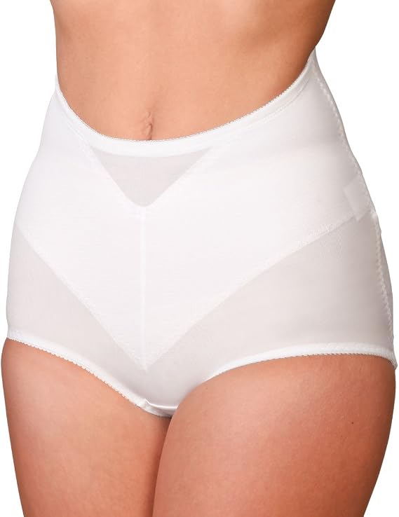 EasyComforts Lower Back Support Brief, Abdominal Shapewear Undergarment, White
