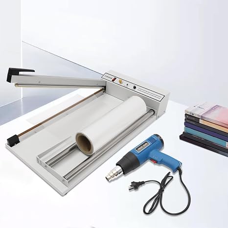 Sealer Machine 24", Shrink Wrap Machine, Shrink Wrap Sealer with Heat Gun, Packaging Sealing Machine Compatible with PVC POF Film