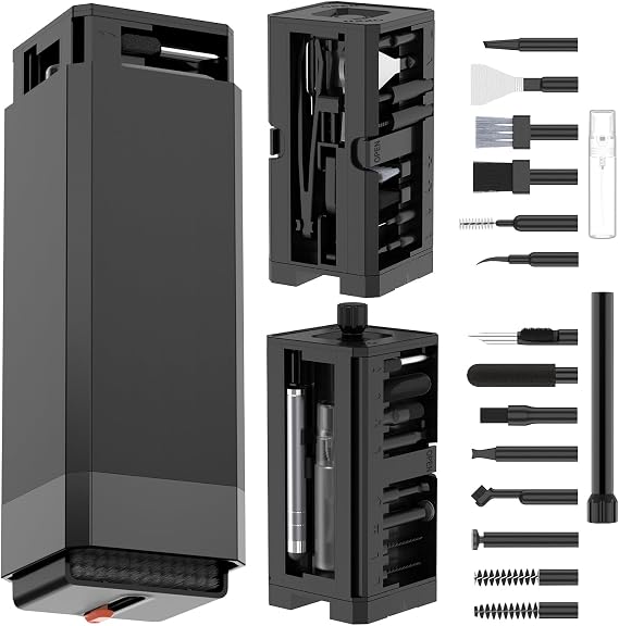 VICHYIE 32 in 1 Multi-Function Cleaning Kit for Electronic Devices (Black)