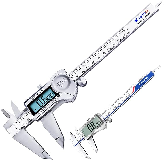 Kynup 6 Inch Caliper with Large Screen, 8 Inch Digital Caliper IP54 Measuring Tool Stainless Steel Measuring Tools