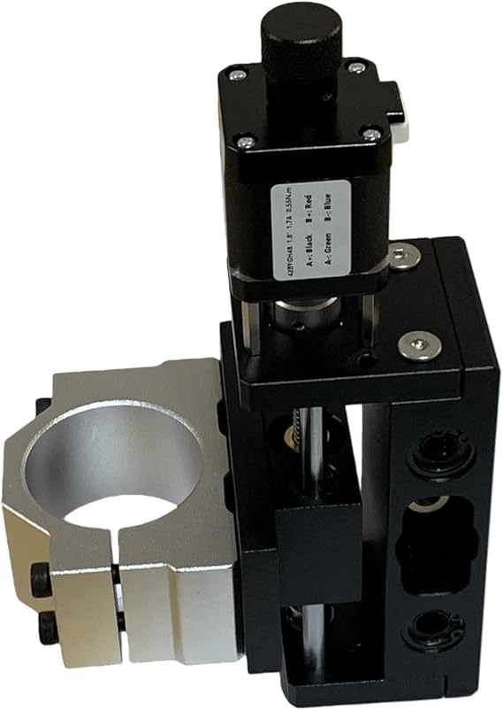 アップグレードアルミニウムCNC Z軸キット、52mmスピンドル器具、リード4mmスクリューナット、2つのリミットスイッチ付き、直径10mmの光軸X軸穴間隔69mmに適しています