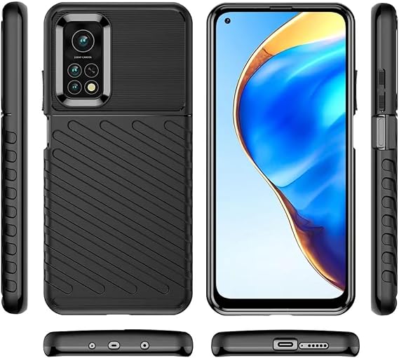 Phone Case for Xiaomi 10T Case, Xiaomi 10T Pro Case, Redmi K30S Case, M2007J3SI Case Shockproof Cover TPU Protective Cases Anti-Scratch Military Grade Cover for Xiaomi Mi 10T Black