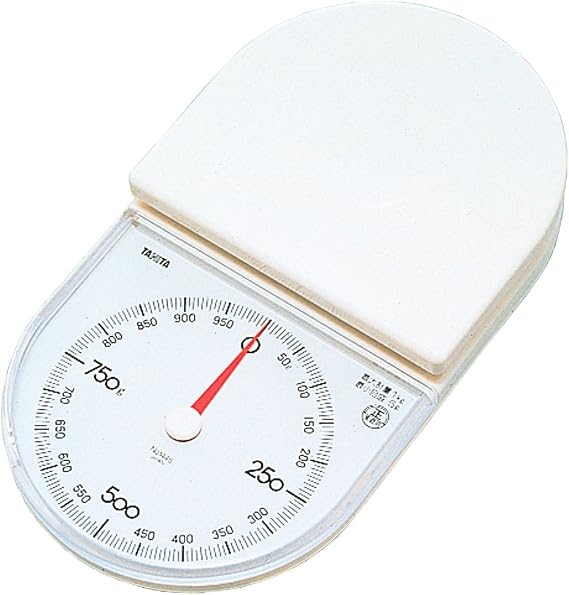 Tanita 1445-WH Cooking Scale Kitchen Scale Cooking Analog 2.2 lbs 1 kg 0.2 oz 5 g Units, Made in Japan, White