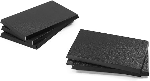 Evemodel Rectangular base model base made of plastic for figures or miniatures for war games table decoration (6pcs 50*75mm)