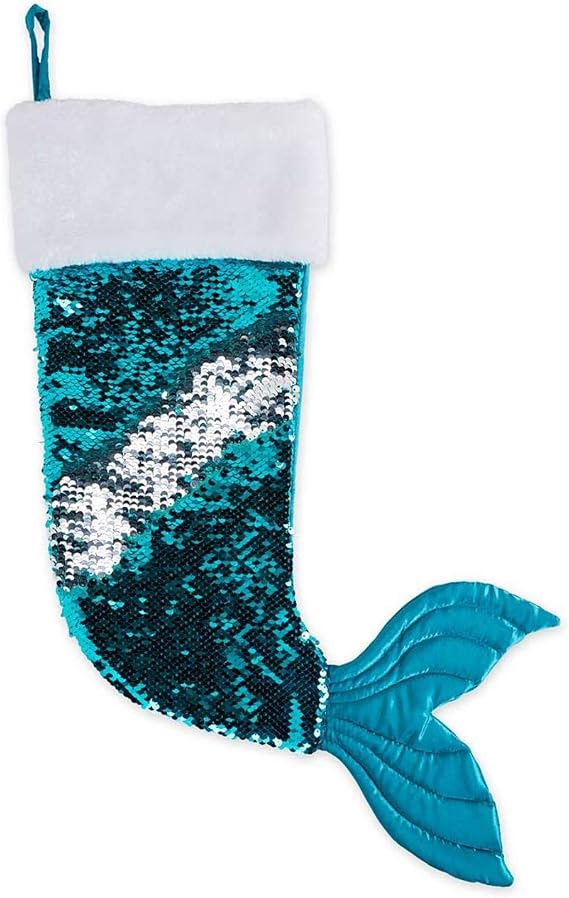 HearthSong Sparkly Sequin Mermaid Stocking