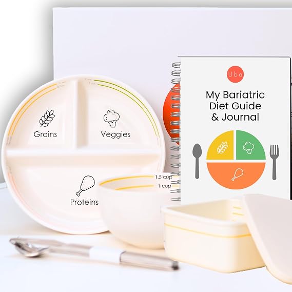 Uba Bariatric Must Haves Kit for Pre & Post Surgery Diet with Essential Portion Control Tools and Bariatric Guide for Gastric Sleeve, Bariatric & VSG (Bariatric Must Haves Kit)