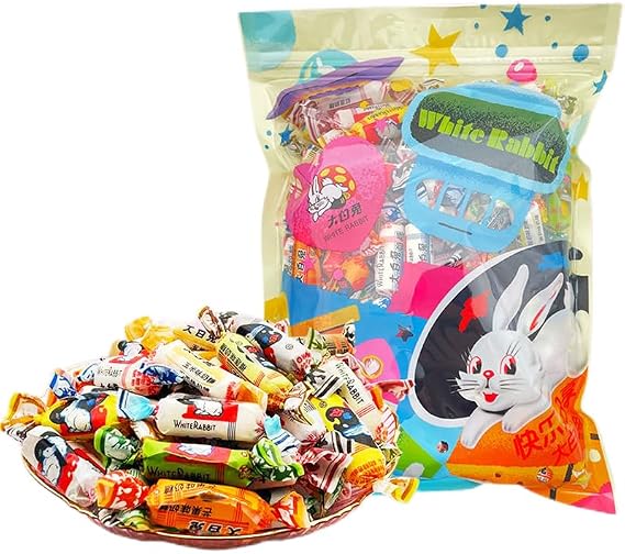 White Rabbit Toffee (51/89PCS) Chinese Specialty Snacks,Gummy Candy,Milk sugar,Childhood Snacks Food,Small Gift Snacks,Sweet,Confectionery,Casual Snacks,Toffee snack gift (Mixed flavor,51pcs)