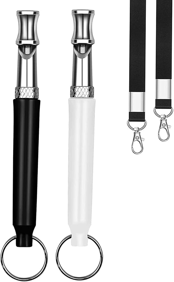 Dog Whistle to Stop Barking, Adjustable Ultrasonic Pitch Dog Training Whistle, Professional Recall & Behavior Control Tool for All Dogs with Lanyard