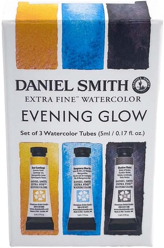Daniel Smith トライアド水彩セット、イブニンググロー 5mlチューブ