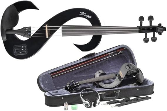 Stagg EVN 4/4 BK Electric Violin Outfit - Metallic Black
