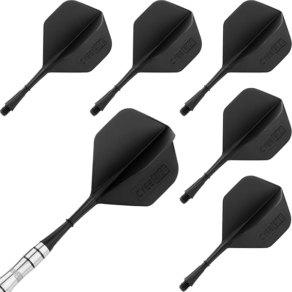 CyeeLife CF01 Molded Dart Flights, 2BA Standard Thread, Standard Flights and Slim Integrated Shafts, Multiple Sizes & Colors