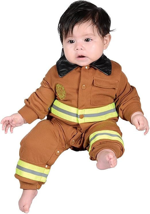 Jr. Fire Fighter Suit with Embroidered Cap
