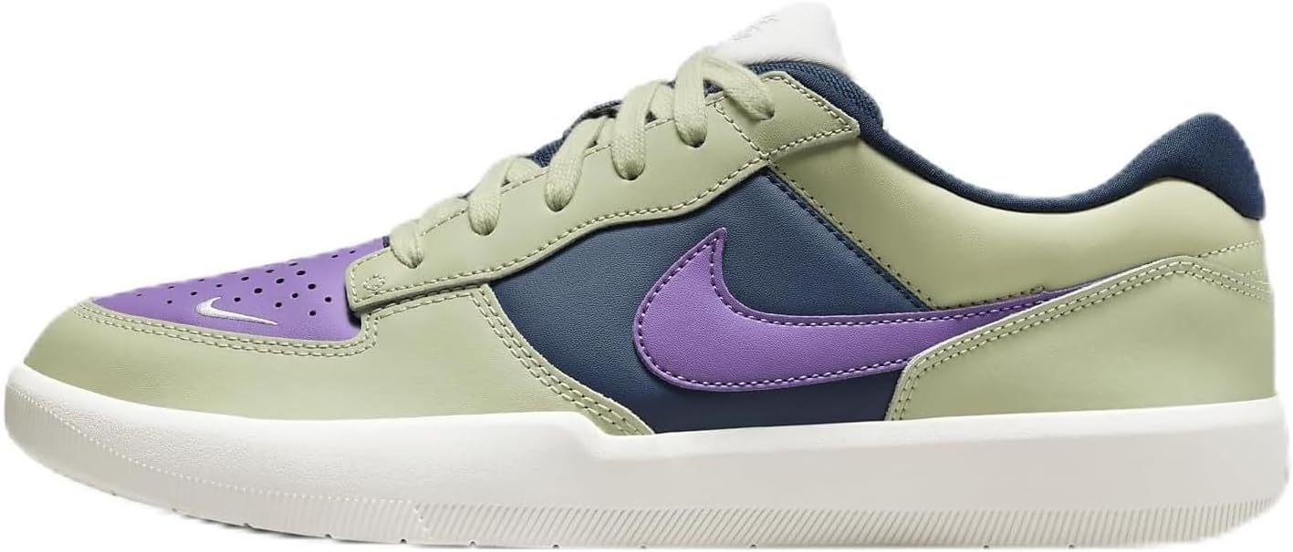 Nike SB Force 58 Premium Skate Shoes (DV5476-300, Olive Aura/Armory Navy/Summit White/) Size 9