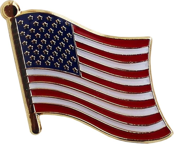 USA Flag Die-struck Single Metal Lapel Pin