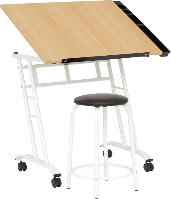 Studio Designs 13240 Craft Center, White/Maple,34" W x 23.5" D x 37.5" H