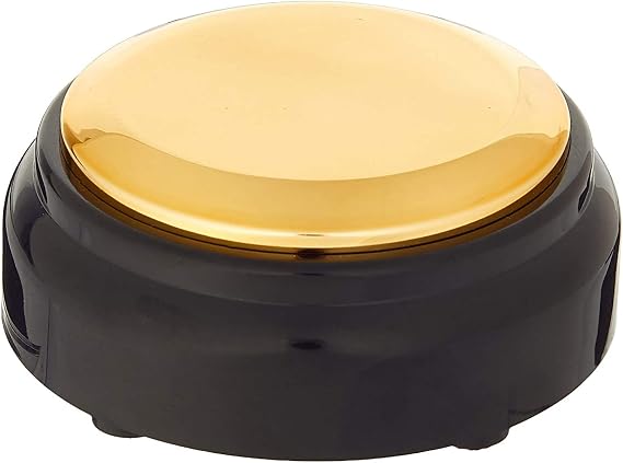 3-Message Recordable Button by Custom Easy Butto (Gold Executive 3 Message Sequencer)