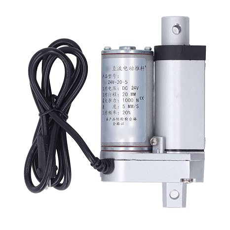 High Thrust 24V DC Linear Actuator, 750N Heavy Duty Electric Push Rod with 50mm Stroke, IP54 Quiet Linear Motion Actuator for Beds and Home Automation