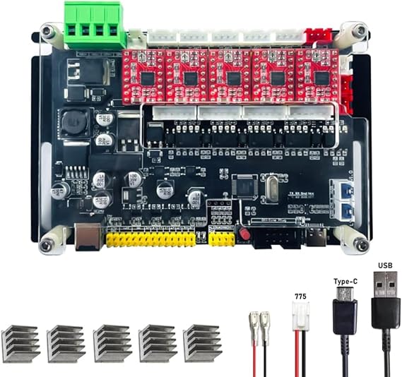 LUNYEE CNC Controller Board GRBL, 4 Axis Stepper Motor Control Board
