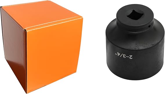 2-3/4" Impact Socket, 3/4" Drive, 6-Point, Heat Treated with black surface.