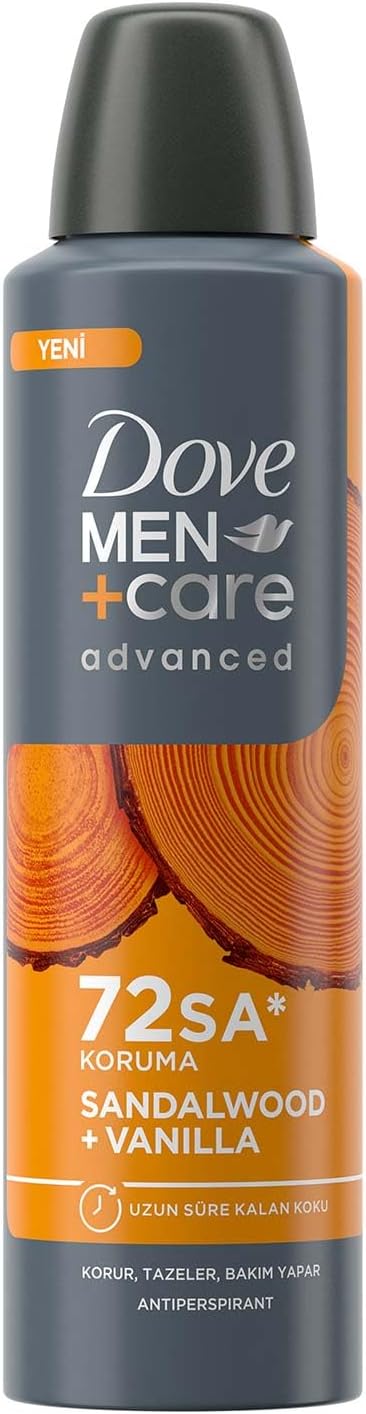 Dove Men Care Advanced Erkek Deodorant 72 Saat Koruma Sandalwood Vanilla 150 Ml