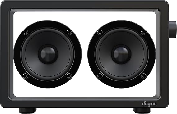 JAYINE Cassette Portable Bluetooth Speaker, 16W Minimalist Speakers Bluetooth Wireless Loud, HD Powerful Sound and Wide Compatibility V5.3 for Indoor Outdoor - Black