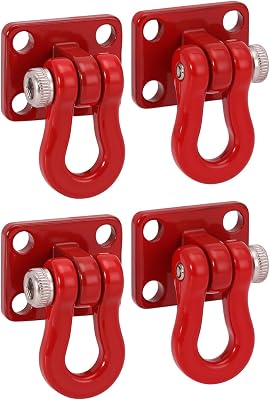 INJORA Metal Tow Hook for SCX24 TRX4M 124 118 RC Crawlers, 4pcs