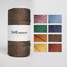 3mm Polyster Cord Macrame Cord, 109 Yards PremiunSparkle Polyster Rope, 100% Polypropylene Crochet Bag Cord Gift for Knitter (Light Gold Sparkle)