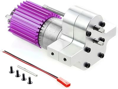 for WPL C14 C24 B24 B36 for MN D90 D99 MN99S RC Car Upgrade Parts Metal 370 Motor Gearbox Gear Box Modification Accessories Color : Silver