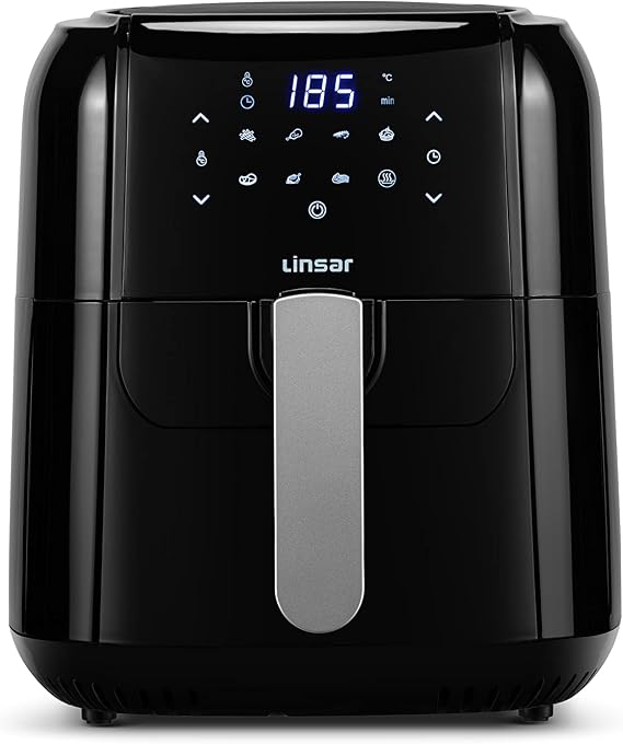 5.5 L Air Fryer - Digital Air Fryer - XL 6-Qt Family Size - One-Touch Digital Control Presets, Broil, Roast - Bake, Nonstick Dishwasher-Safe Parts - Automatic Shutoff