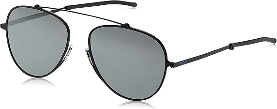 ThinOptics Pilot Polarised Sunglasses, Black Frame, Grey Lenses, Ultra Thin
