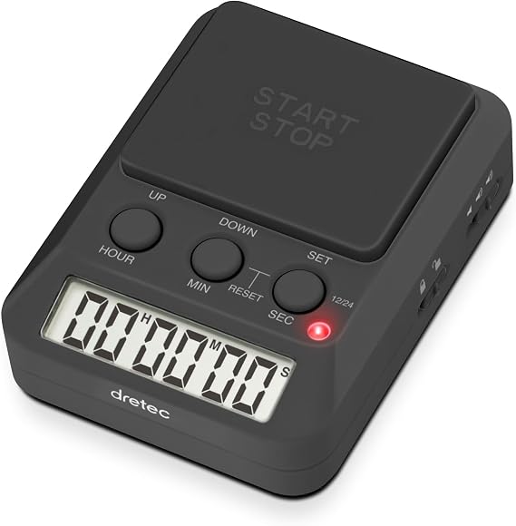 dretec Study Timer Time Up 2 Silent T-587 Black