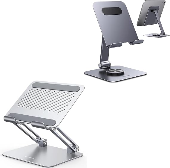 UGREEN Tablet Stand Adjustable Bundle with Tablet Holder Rotating for Desk