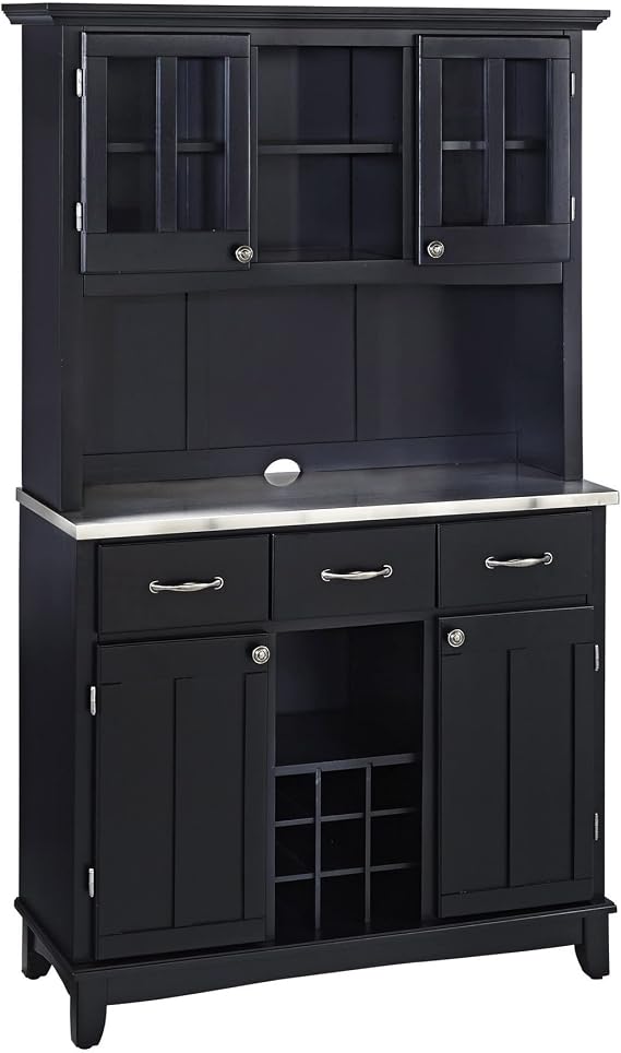 homestyles Server sideboards-buffets-credenzas, Hutch, Black