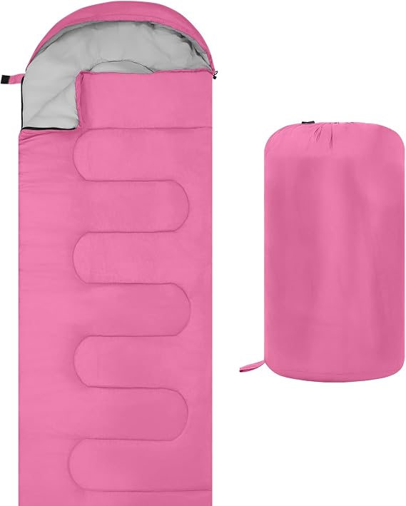 Sleeping Bags, Lightweight Camping Sleeping Bag for Adults, Kids, Hiking, Outdoor, Travel, Cold Weather & Warm