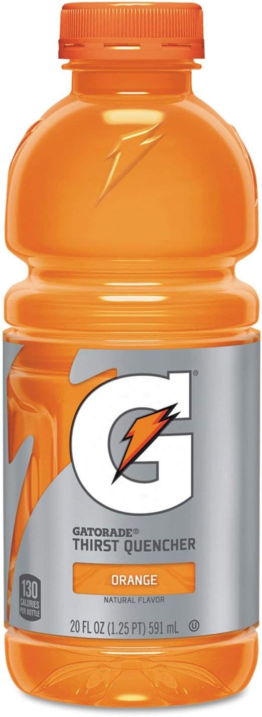 Gatorade Sports Drink, Orange, 20 oz. Plastic Bottles, 24/Carton