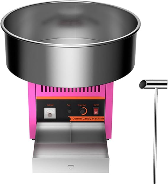 Candy Floss Machine, 1000W Cotton Candy Machine Commercial with Stainless Steel Bowl, Sugar Scoop, Pink Candy Floss Makers for Kids, Home, Birthday, Parties, Festival, Carnival, Candy Machine