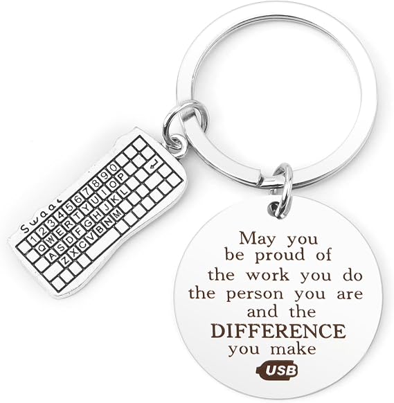 Computer Programmers Keychain Gifts Software Engineer Christmas Birthday Gifts Inspirational Keyring for Science Tech Developer Computer Science Coder Gift for Dad Boyfriend Husband Son