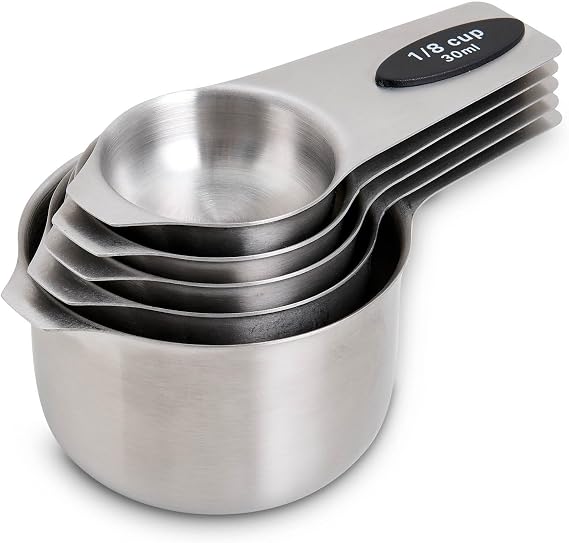 Mrs. Andersons Baking Magnetic Measuring Cups, 188 Stainless Steel, 5-Piece Set