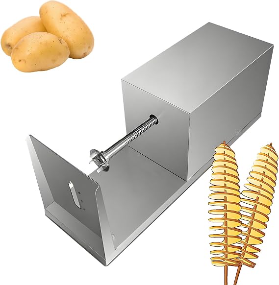 Potato Tower Machine Electric Tornado Potato Slicer Chipper Chips with Switch Control Electric Spiral Vegetable Slicer for Tornado Fries & Curly Snacks for Home & Commercial