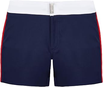 Men Stretch Swim Trunks Flat Belt