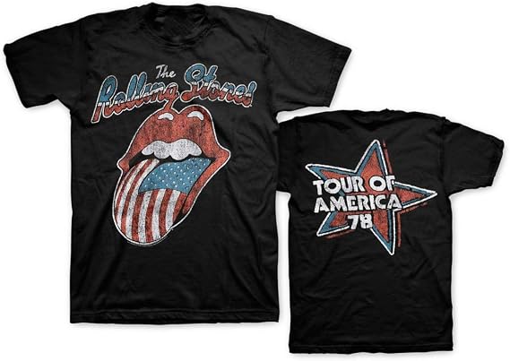 Rolling Stones Men's Tour of America T-Shirt Black
