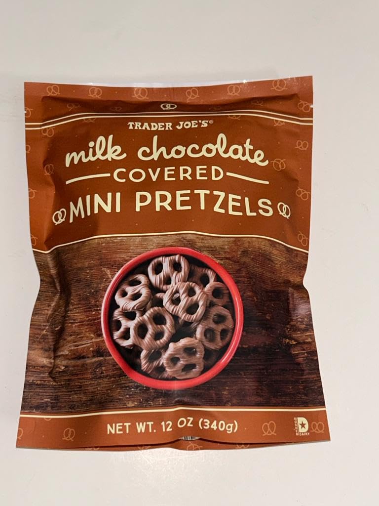 Trader Joe’s Milk Chocolate Covered Mini Pretzels, 12 oz Pack of 1