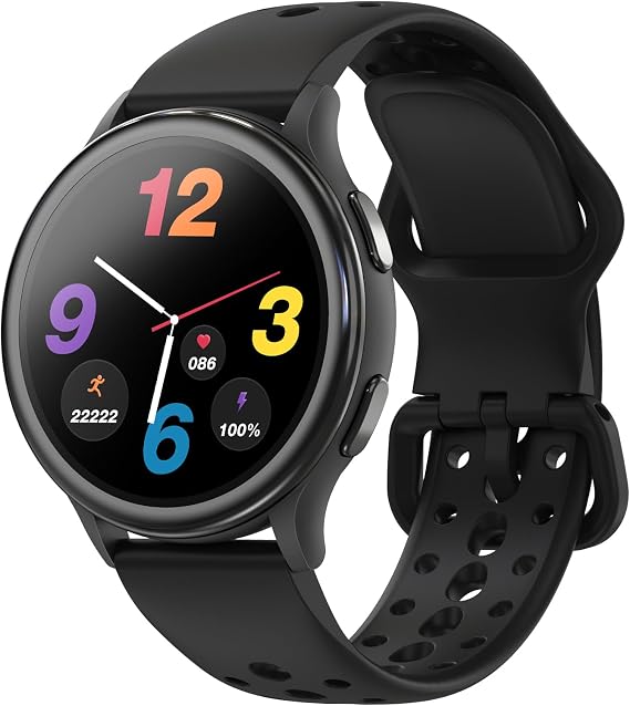 Smart Watches for Women(Answer/Make Calls), 1.27'' AMOLED Screen Activity Trackers with Heart Rate/Sleep/SpO2 Monitor, Smartwatch for iPhone/Samsung/Android, 120+ Sport Modes IP68 Fitness Watch Black