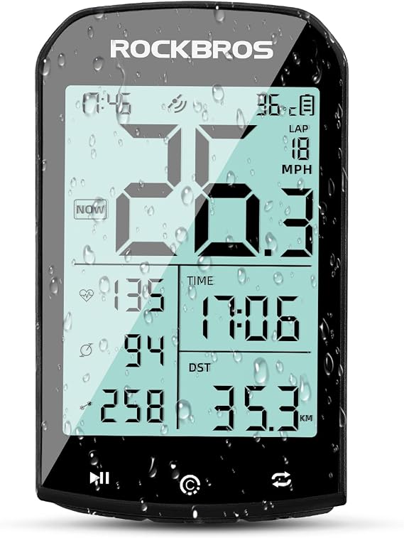 ROCKBROS Wireless Bike Computer Speed Cadence Sensor 2.9" LCD