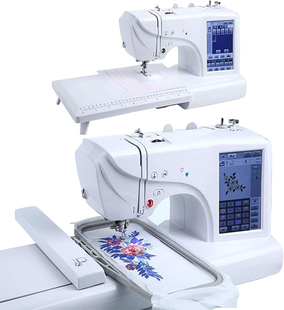 Embroidery Machine with 158 Built-in Embroideries, LCD Touch Screen, 132 Built-in Stitches - Sewing Made Easy