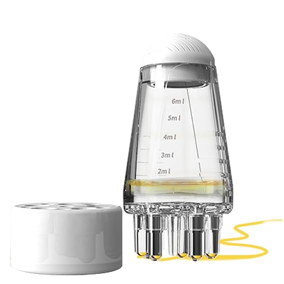 SYCOOVEN Scalp Applicator Comb for Hair Growth, 6ml Small Hair Oil Applicator Scalp Massager Hair Root Comb Applicator Bottle for Essential Oil Hair Treatment(White)