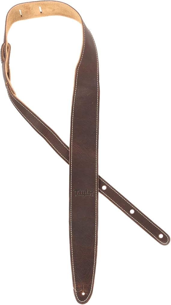 Taylor Leather/Suede 2.5-inch Guitar Strap - Chocolate Brown