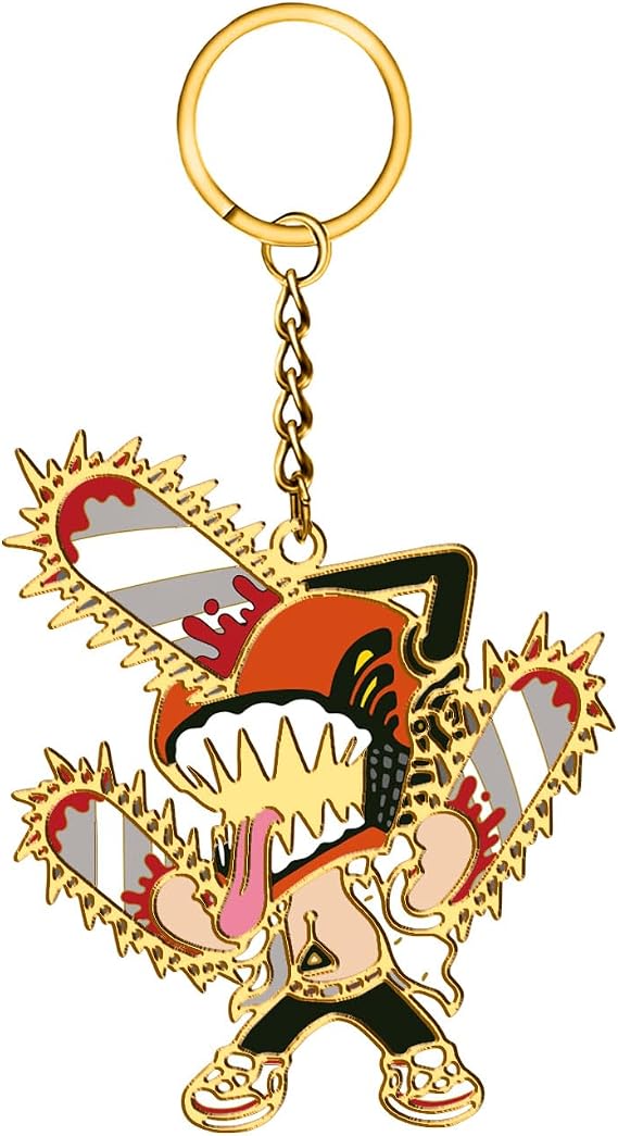 Crunchyroll - Chainsaw Man - Chibi Design 4 - Metal Enamel Key Chain - 6 cm - Original & Licensed